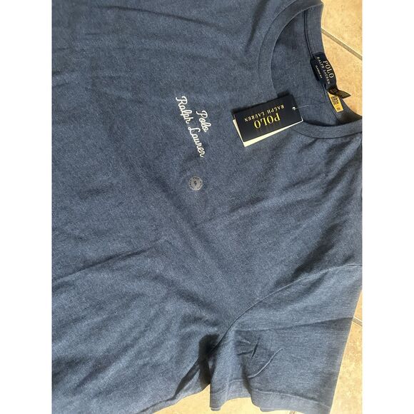 NWT Polo Ralph Lauren XXL 2XL Basic Cotton Logo Tee T Shirt Blue Classic Fit - Picture 2 of 8